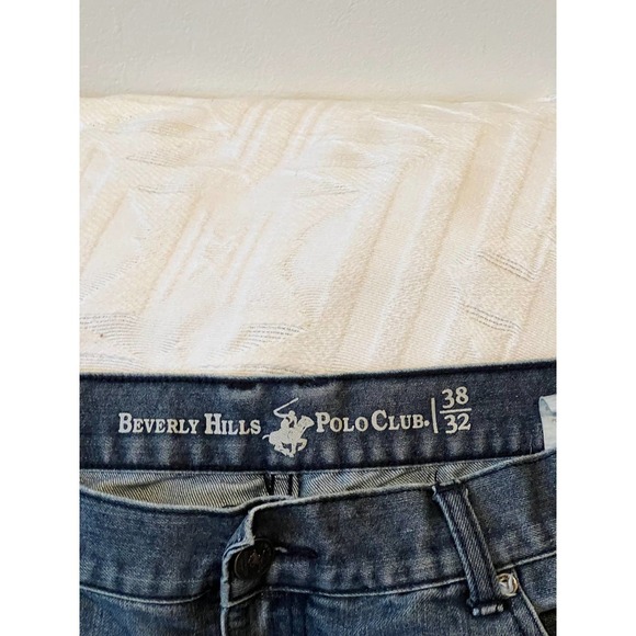 Beverly Hills Polo Club Straight Blue Jeans 38x32 - Picture 2 of 3